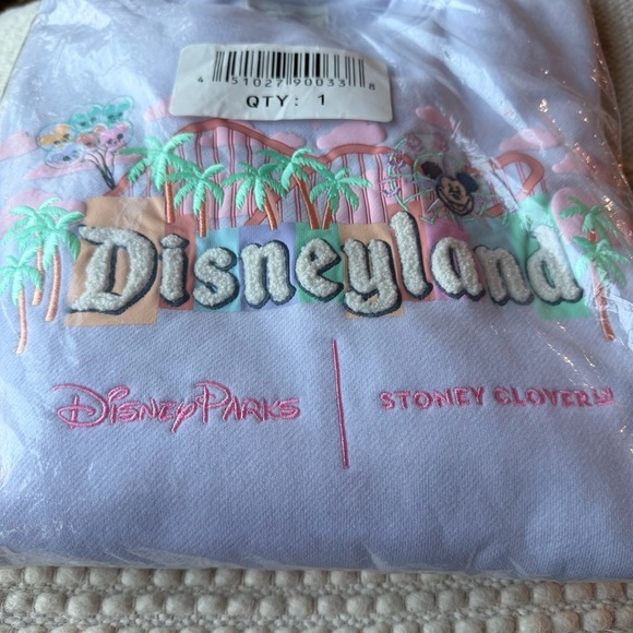 Stoney Clover Lane Disneyland Marquee Lavender Crewneck Sweatshirt Disney - Picture 7 of 7